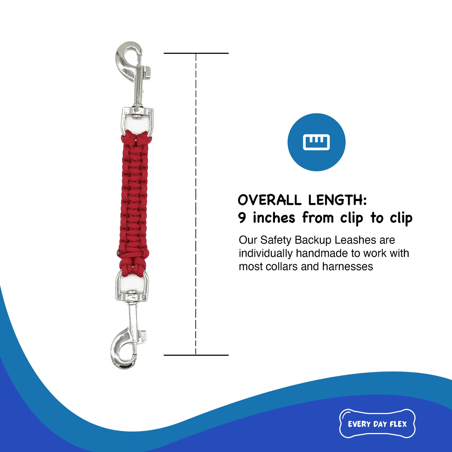 Safety Backup Leash for Prong Collars and Harnesses